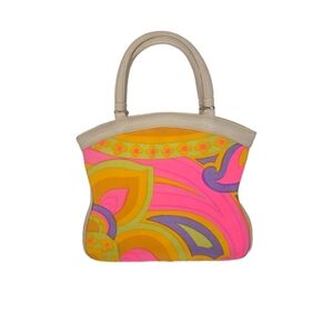 VTG 60s Meyers Women's Designer Multicolor Paisley Pattern Handbag Purse